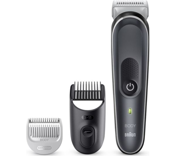 TieDex UK BRAUN Body Groomer 5 BG5350 Wet & Dry Shaver - Grey & White