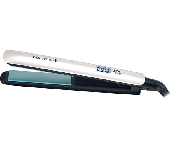 TieDex UK REMINGTON Shine Therapy S8500 Hair Straightener - White & Teal