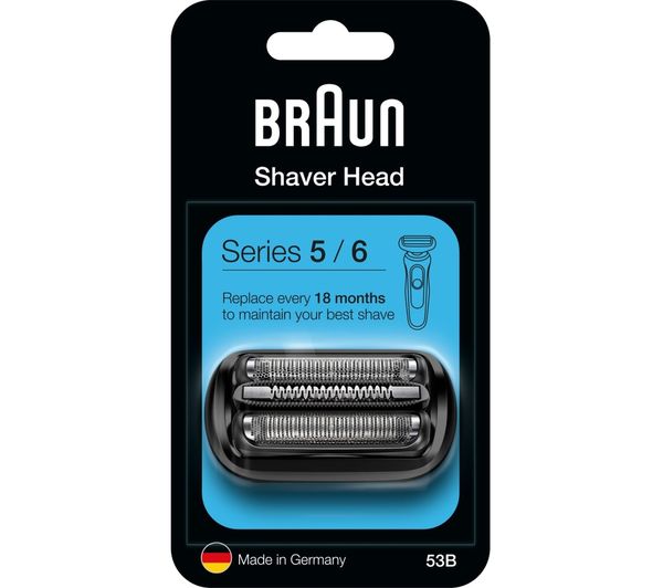 TieDex UK BRAUN Series 5 & 6 New Gen 53B Electric Shaver Head Replacement - Black