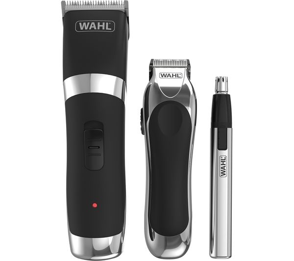 TieDex UK WAHL 9655-1617 Hair Clipper & Trimmer Kit - Black & Silver