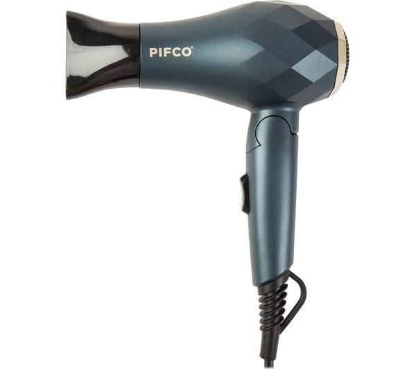 TieDex UK PIFCO Diamond Dry 204516 Travel Hair Dryer - Blue & Gold