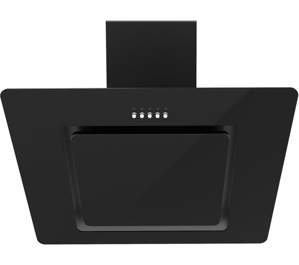 TieDex UK STATESMAN ACH60BL Chimney Cooker Hood - Black Glass