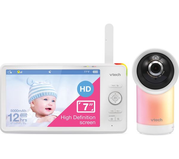 TieDex UK VTECH RM7766HD 7" LCD Screen Smart Video Baby Monitor - White