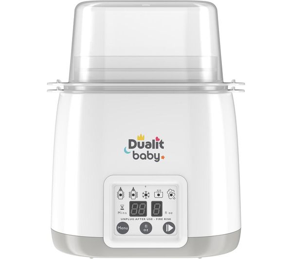 TieDex UK DUALIT Baby Double Bottle Warmer & Steriliser - White