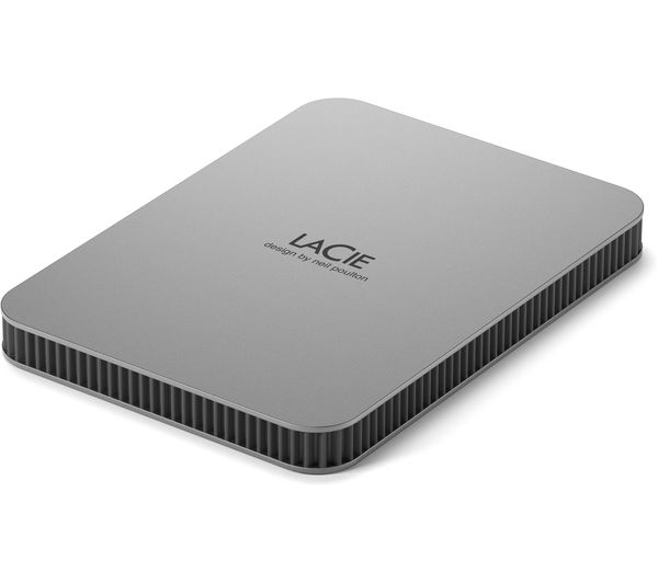 TieDex UK LACIE Mobile Drive V2 Portable Hard Drive - 2 TB, Silver