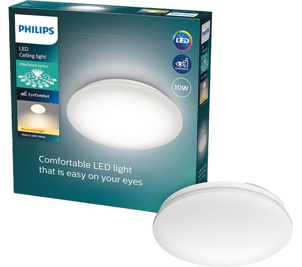 TieDex UK PHILIPS LED Moire Ceiling Light - White