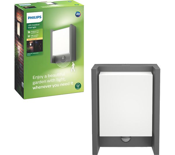 TieDex UK PHILIPS Arbour Outdoor LED Wall Light - Anthracite