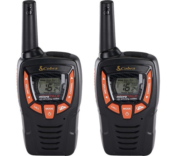 TieDex UK COBRA AM655 Walkie Talkie - Twin Pack, Black & Orange