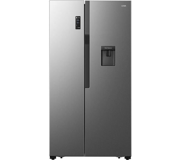 TieDex UK LOGIK LSBSDX23 American-Style Fridge Freezer - Inox