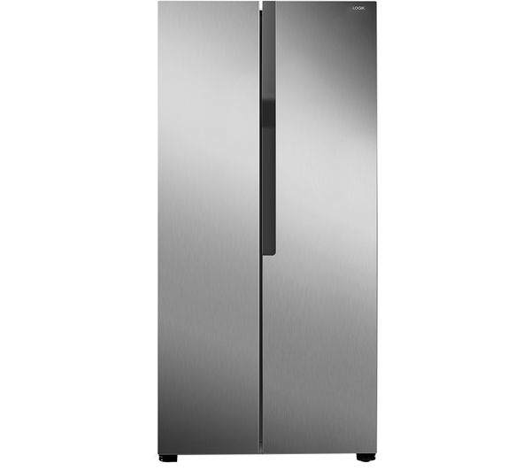 TieDex UK LOGIK LESSBSX23 Slim American-Style Fridge Freezer - Inox