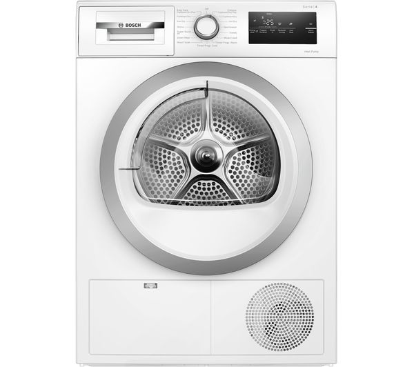 TieDex UK BOSCH Series 4 WTH85223GB 8 kg Heat Pump Tumble Dryer - White