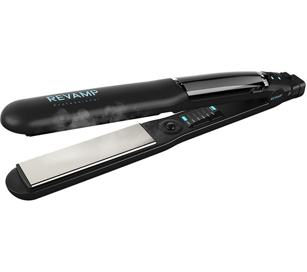 TieDex UK REVAMP Progloss Steamcare Ceramic Hair Straightener - Black