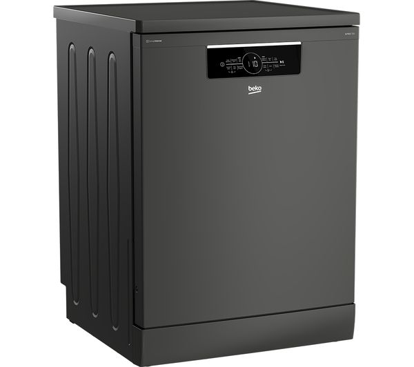 TieDex UK BEKO Pro CornerIntense BDFN36560WCFG Full-size WiFi-enabled Dishwasher - Graphite