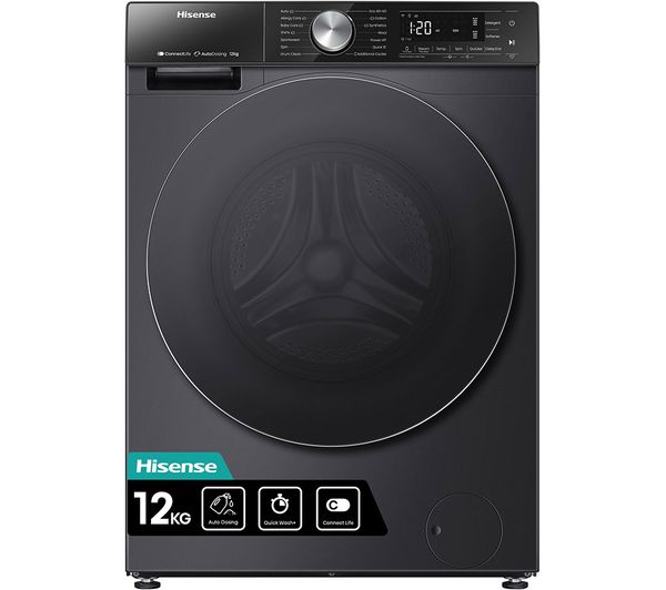 TieDex UK HISENSE 5S Series Auto Dosing WF5S1245BB WiFi-enabled 12 kg 1400 Spin Washing Machine - Black