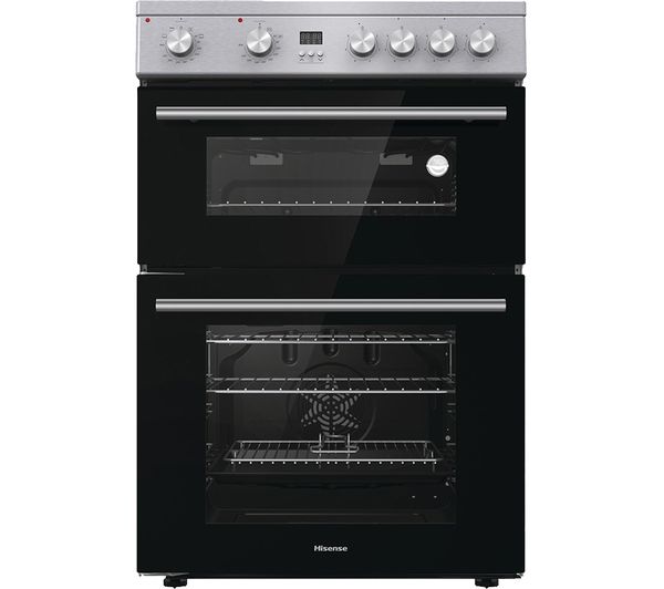 TieDex UK HISENSE HDE3211BXUK 60 cm Electric Ceramic Cooker - Black & Stainless Steel