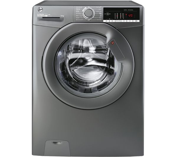 TieDex UK HOOVER H-Wash 300 H3W 49TAGG4/1-80 NFC 9 kg 1400 Spin Washing Machine - Graphite