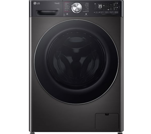 TieDex UK LG EZDispense F4Y913BCTA1 WiFi-enabled 13 kg 1400 Spin Washing Machine - Black