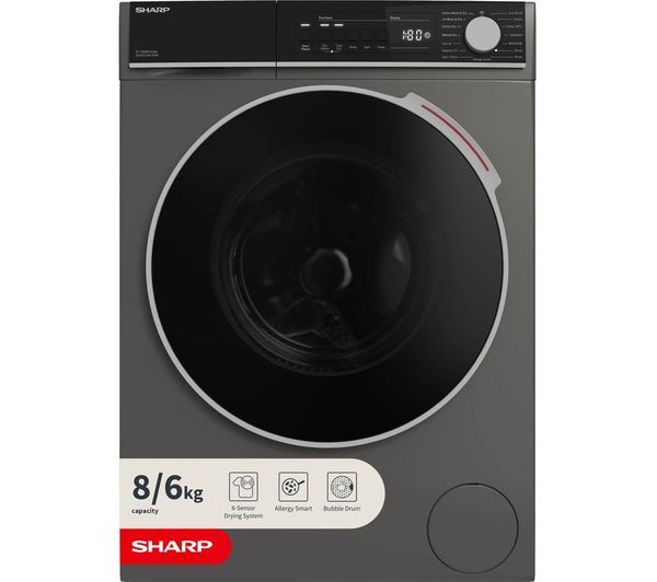 TieDex UK SHARP ES-NDB814CAA-EN 8 kg Washer Dryer - Dark Inox