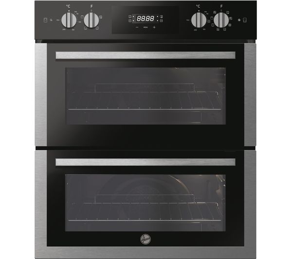 TieDex UK HOOVER HO7DC3UB308BI Electric Built-under Double Oven - Black & Stainless Steel