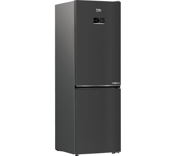 TieDex UK BEKO Pro HarvestFresh AeroFlow CNG6686VPZ 60/40 Fridge Freezer - Black Steel