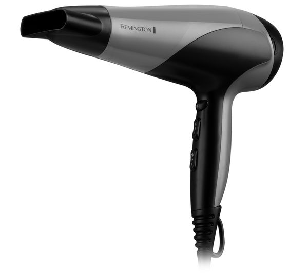 TieDex UK REMINGTON Ionic Dry 2200 D3190S Hair Dryer - Black and Silver