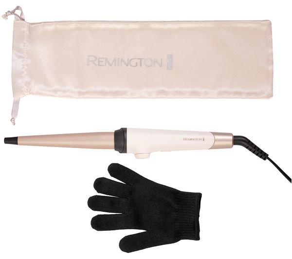 TieDex UK REMINGTON Shea Soft CI4740 Curling Wand - Cream and Pink