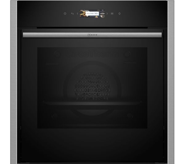 TieDex UK NEFF Slide&Hide N70 B54CR71N0B Electric Pyrolytic Smart Oven - Stainless Steel