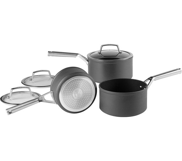 TieDex UK NINJA Zerostick Premium C33000UK 3-piece Nonstick Saucepan Set - Grey