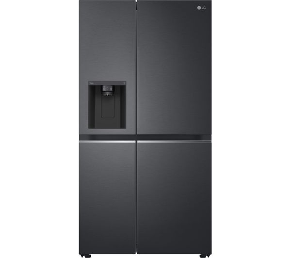 TieDex UK LG NatureFRESH GSLV71MCTD American-Style Smart Fridge Freezer - Matte Black