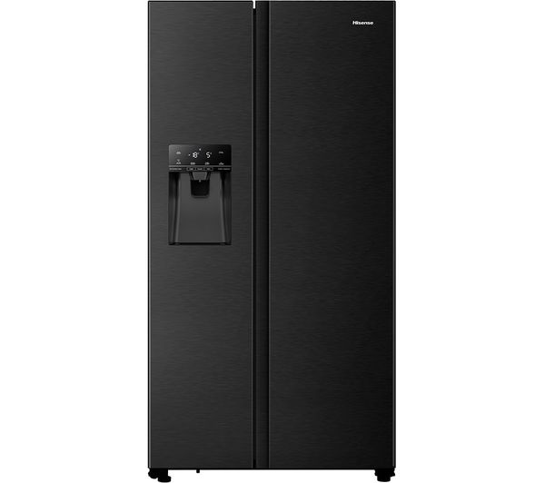 TieDex UK HISENSE RS694N4TFE American-Style Fridge Freezer - Black Stainless Steel