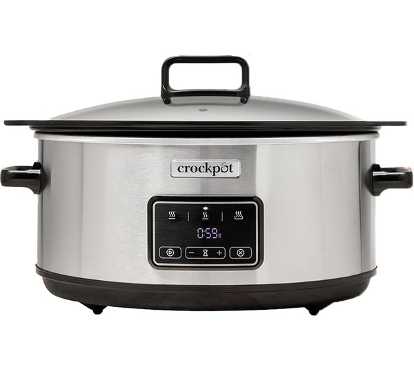 TieDex UK CROCK-POT Sizzle & Stew CSC112 6.5L Slow Cooker - Stainless Steel