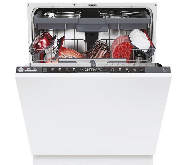 TieDex UK HOOVER HI6C4S1PTA-80 Full-size Fully Integrated WiFi-enabled Dishwasher