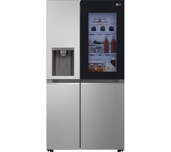 TieDex UK LG InstaView GSGV81PYLL American-Style Smart Fridge Freezer - Prime Silver