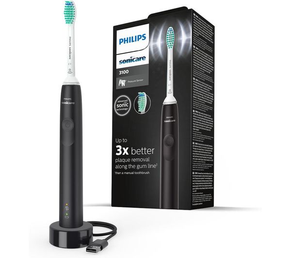 TieDex UK PHILIPS Sonicare 3100 HX3671/14 Electric Toothbrush - Black