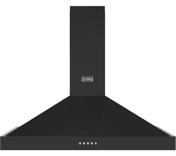 TieDex UK STOVES Sterling 90PYRB Chimney Cooker Hood - Black