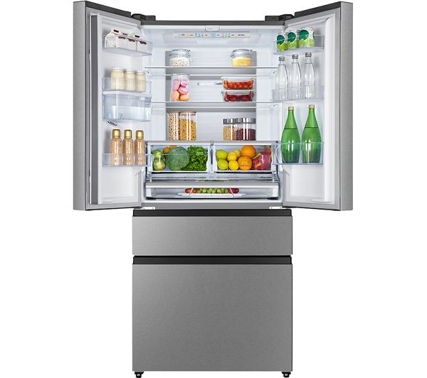 TieDex UK HISENSE PureFlat RF540N4WIE Fridge Freezer - Stainless Steel