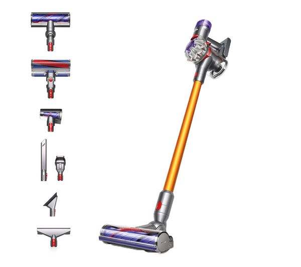 TieDex UK DYSON V8 Absolute Cordless Vacuum Cleaner - Silver Yellow