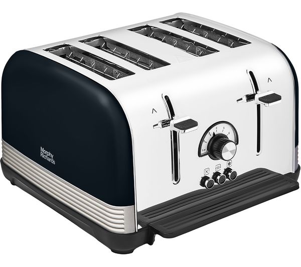 TieDex UK MORPHY RICHARDS Venture Retro 240334 4-Slice Toaster - Onyx