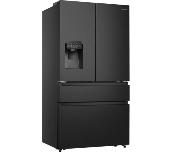 TieDex UK HISENSE PureFlat RF728N4SBFE Smart Fridge Freezer - Black Stainless Steel