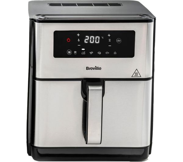 TieDex UK BREVILLE XL 9L Digital VDF131 Air Fryer - Black & Stainless Steel