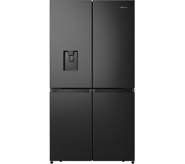 TieDex UK HISENSE PureFlat RQ758N4SWFE Smart Fridge Freezer - Black Stainless Steel