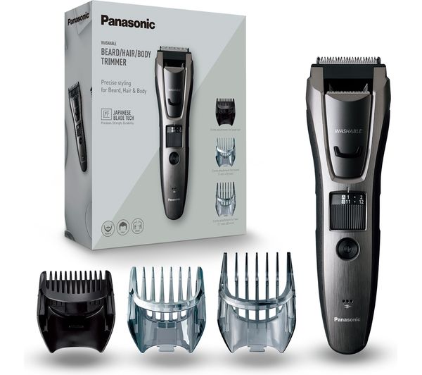 TieDex UK PANASONIC ER-GB80-H511 Wet & Dry Beard & Hair Trimmer - Black & Silver