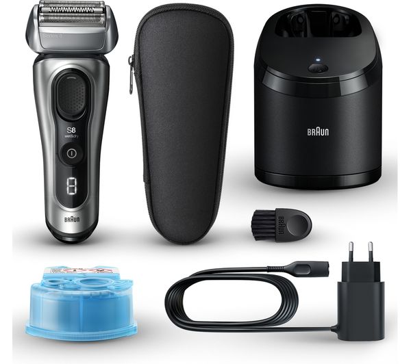 TieDex UK BRAUN Series 8 8567CC Wet & Dry Foil Shaver & 5-in-1 SmartCare Centre - Black