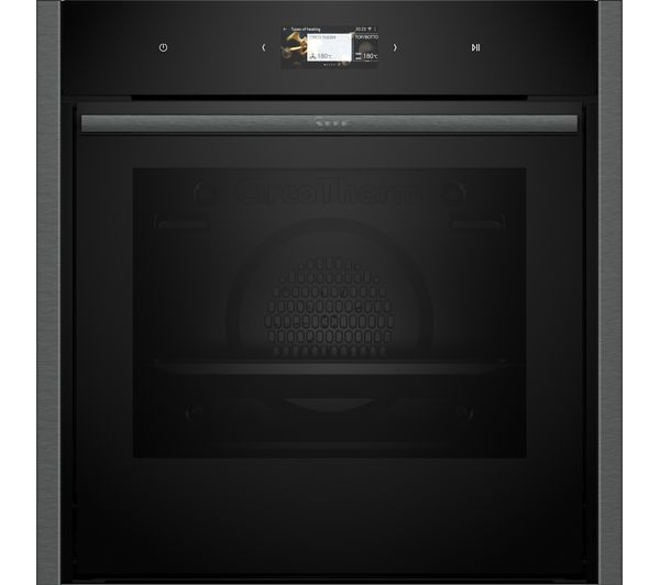 TieDex UK NEFF Slide&Hide N90 B64CS71G0B Electric Pyrolytic Smart Oven - Graphite