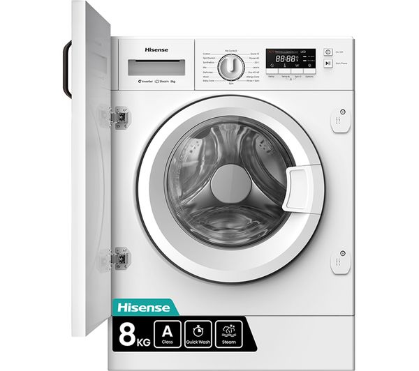 TieDex UK HISENSE 3 Series WF3M841BWI Integrated 8 kg 1400 rpm Washing Machine - White