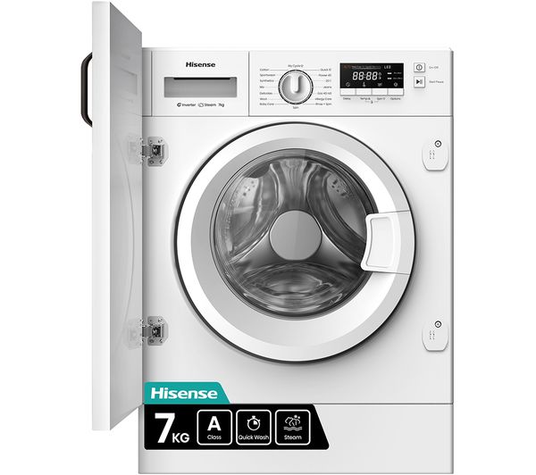 TieDex UK HISENSE 3 Series WF3M741BWI Integrated 7 Kg 1400 rpm Washing Machine - White