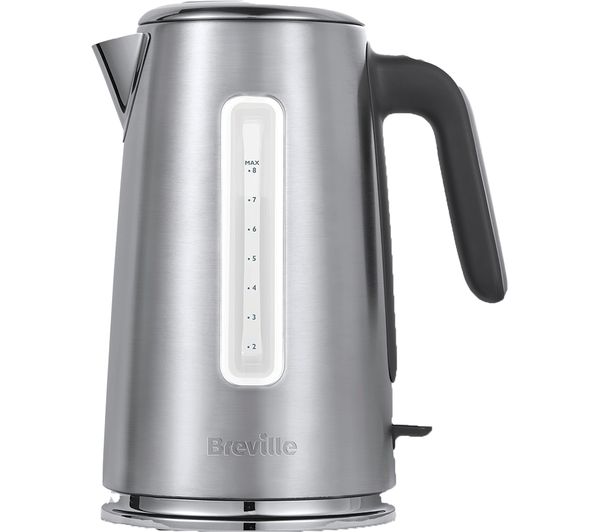 TieDex UK BREVILLE Edge Low Steam VKT236 Traditional Kettle - Brushed Stainless Steel