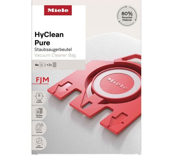 TieDex UK MIELE HyClean Pure FJM Vacuum Cleaner Bags - Pack of 4