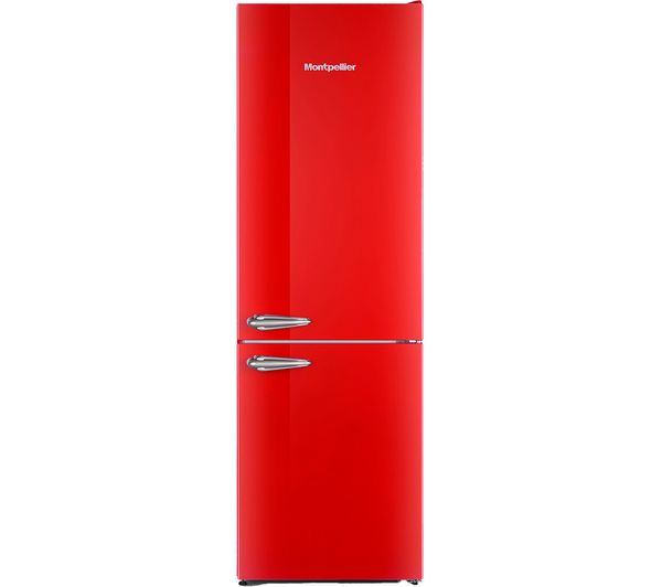 TieDex UK MONTPELLIER Retro MAB386ER 60/40 Fridge Freezer - Red