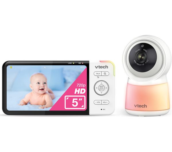 TieDex UK VTECH RM5755HD 5" LCD Screen Smart Video Baby Monitor - White